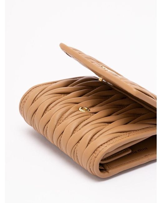 Miu Miu Multicolor Small Matelassé Nappa Leather Wallet