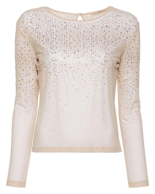 Ermanno Scervino Natural Long Sleeve T-Shirt