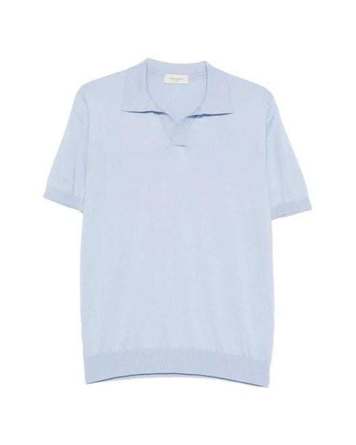 Piacenza 1733 Blue 'Sailor' Short Sleeve Polo for men