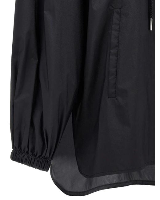 Moncler Ruffled Windbreaker in Black | Lyst