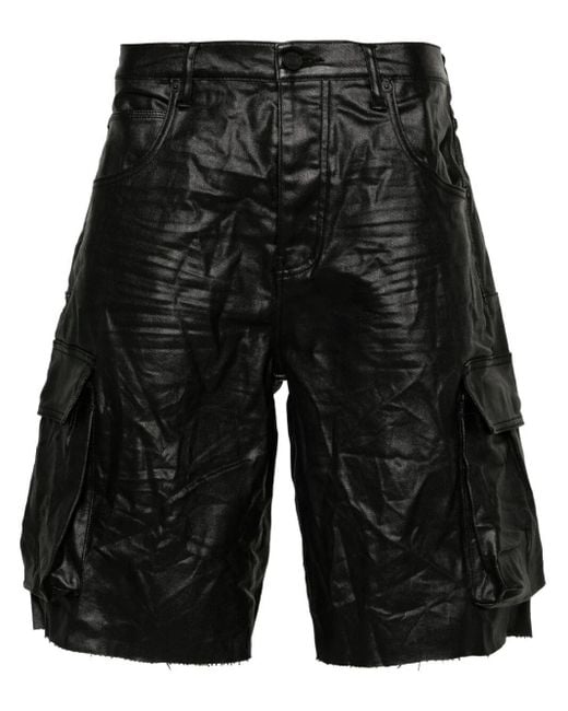 Purple Brand Black Brand `High Shine` Cargo Shorts for men