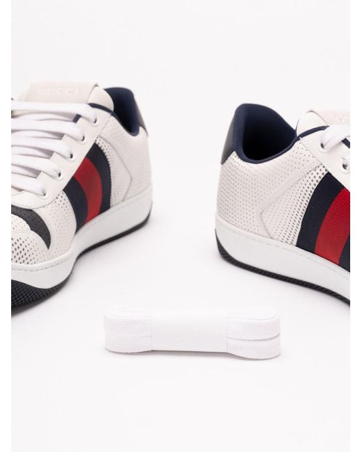 Gucci White 'Screener' Sneakers for men