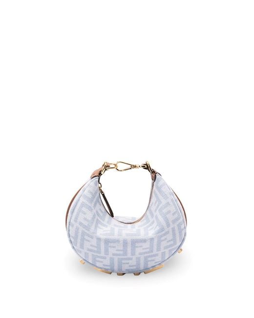 Fendi White 'Graphy' Mini Bag