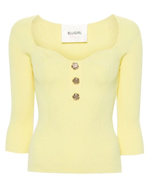 Blugirl Blumarine Yellow Sweater