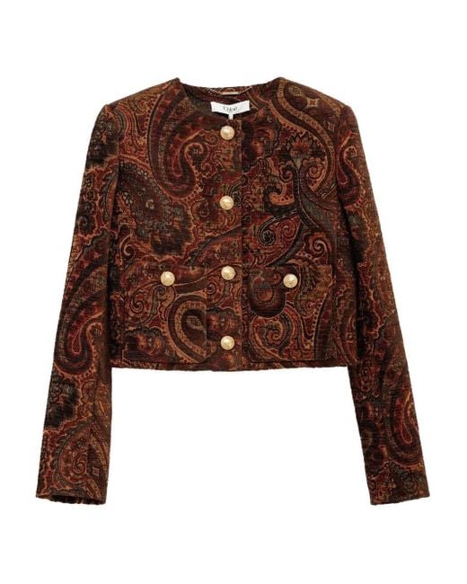Chloé Brown Patterned Blazer