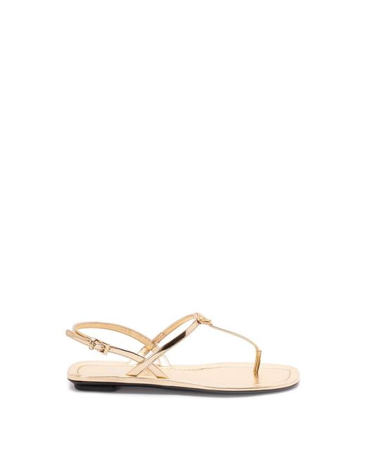Prada White Leather Flat Sandals