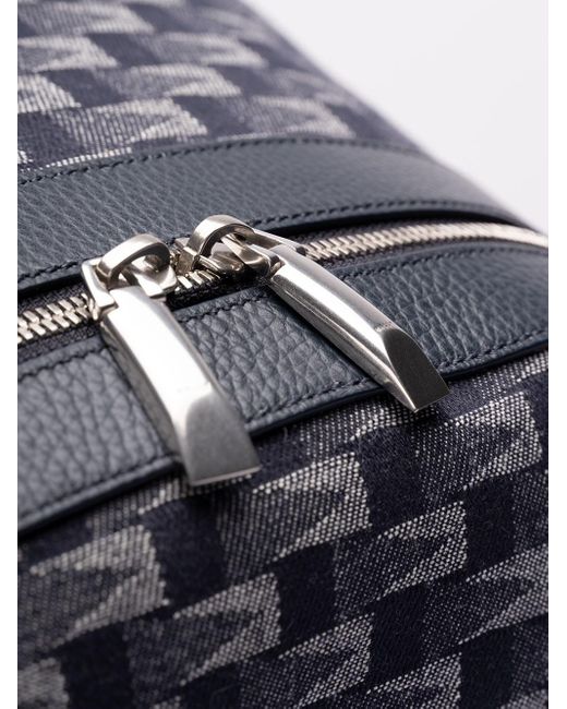 Bally Blue `Bord Trekk Monogram` Denim Backpack for men