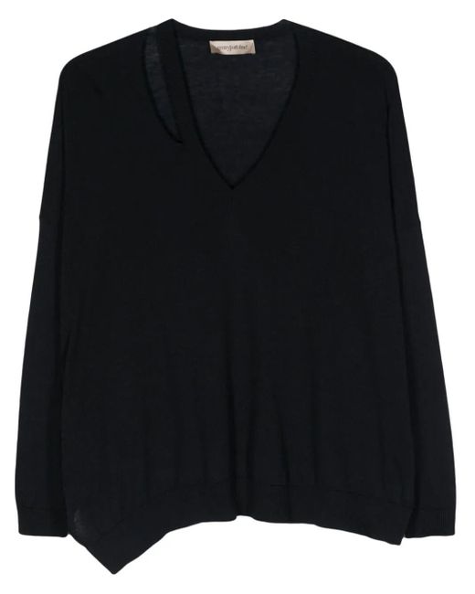 Gentry Portofino Black V-Neck Sweater