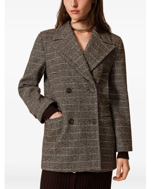 Twinset Gray Coat