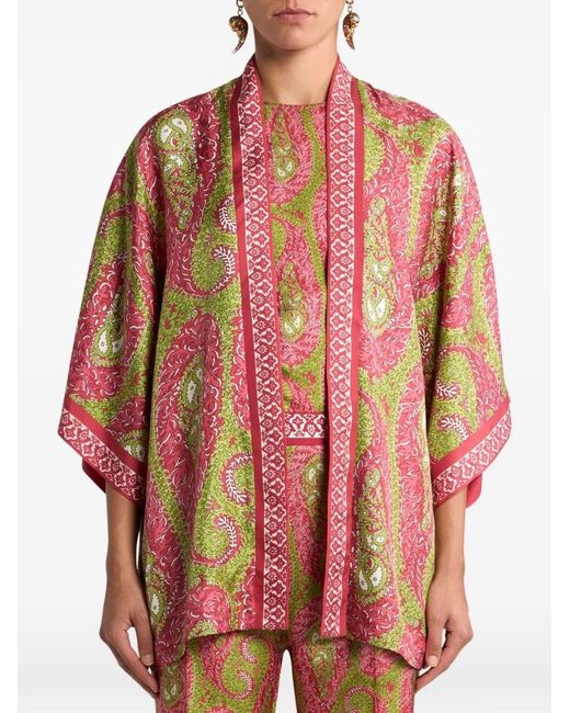 Etro Red Ponchos