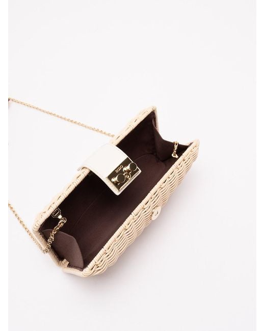 Rodo Natural Wicker Clutch