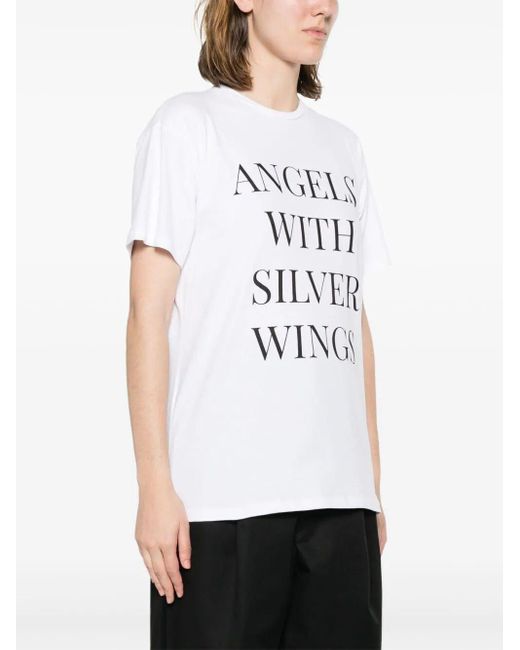 | T-shirt con scritta | female | BIANCO | 42 di Elisabetta Franchi in White