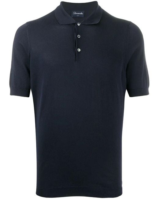 Drumohr Blue Logo Polo for men