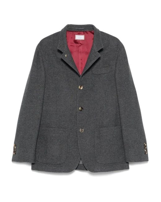 Brunello Cucinelli Gray Cashmere Jacket for men