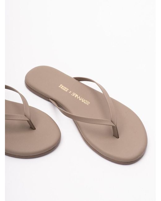 TKEES White 'Lily Liners' Flip Flops