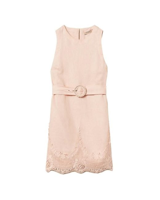 Twinset Pink Mini Dress With Belt