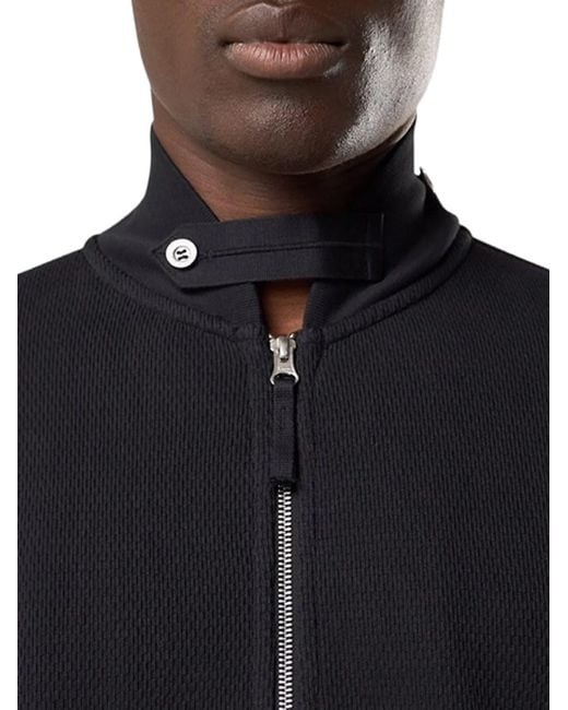Stone Island Black Mesh Stitch Organic Cotton Fleece Sweatshirt for men