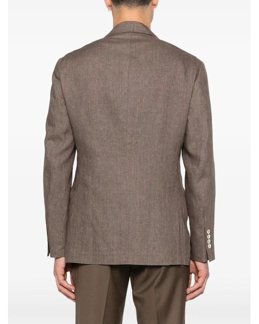 Brunello Cucinelli Brown Suit-Type Jacket for men