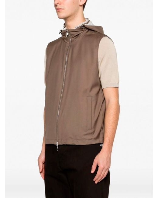 Montecore Brown Reversible Gilet for men