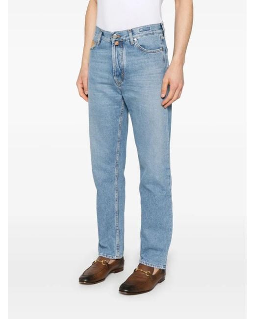 Jacob Cohen Blue 5-Pocket Straight Fit 'Sean' Jeans for men
