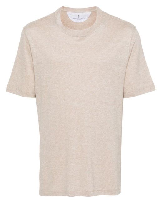 Brunello Cucinelli White Crew-Neck T-Shirt for men