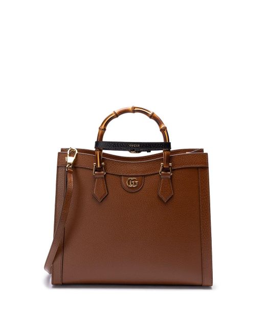 Gucci Brown ` Diana` Medium Tote Bag