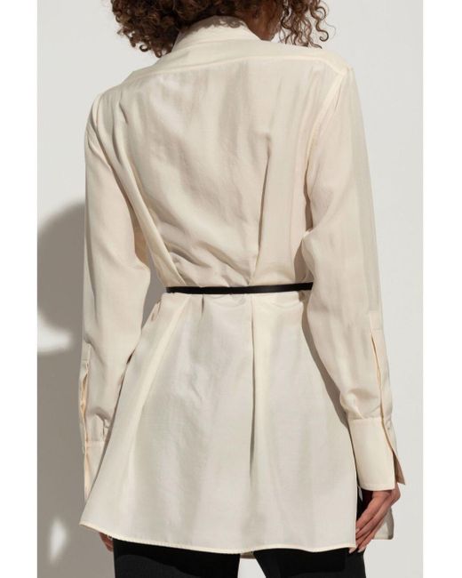 Givenchy Natural Long Shirt With 'Voyou' Belt