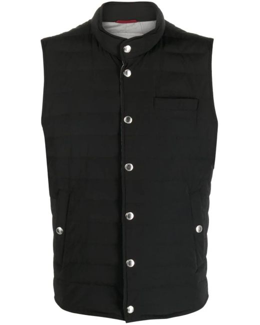 Brunello Cucinelli Black Outwear Waistcoats for men