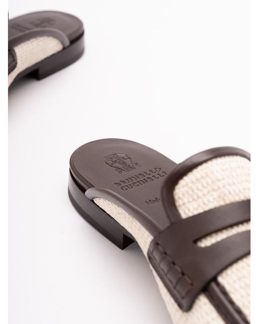 Brunello Cucinelli White Loafers