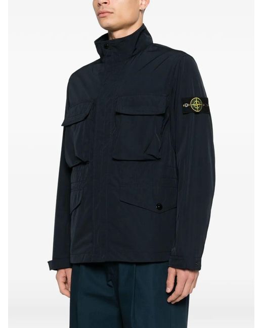 Stone Island Black Micro Twill Short Parka for men