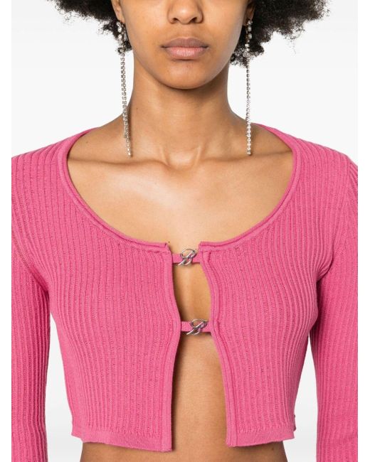 Blumarine Pink Cardigan Sweater