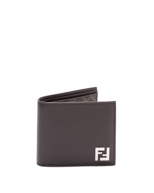 Fendi White 'Ff' Bi-Fold Wallet for men