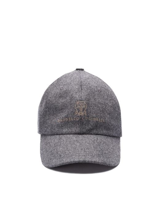 Baseball Cap di Brunello Cucinelli in Gray da Uomo