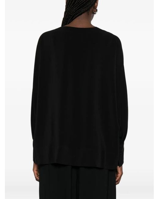 Ermanno Scervino Black Cuffed Blouse