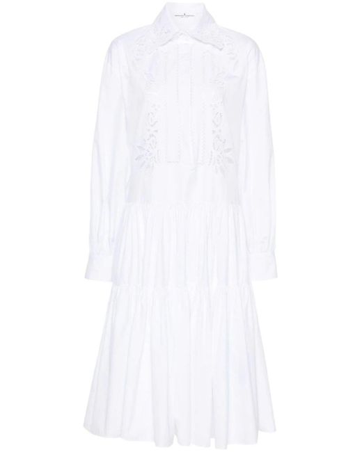 Ermanno Scervino White Cut-out Flared Maxi Dress