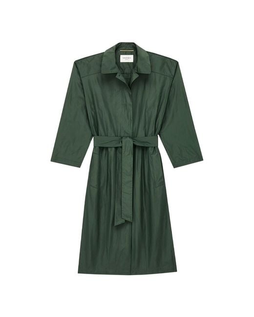 Saint Laurent Green Belted Trench