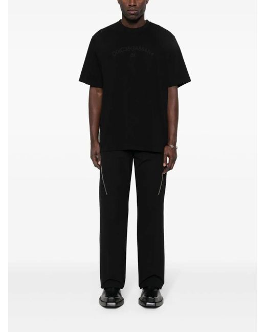 | T-shirt stampa logo | male | NERO | 50 di Dolce & Gabbana in Black da Uomo