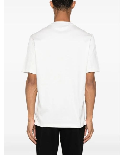 Brunello Cucinelli White Jersey T-Shirt for men