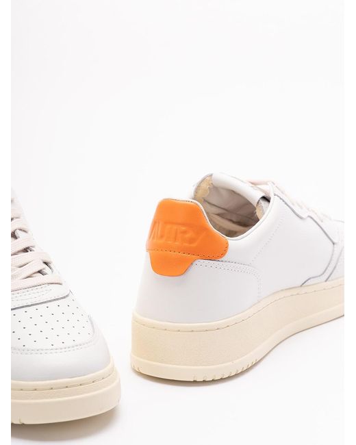 Autry White 'Medalist Low' Sneakers for men