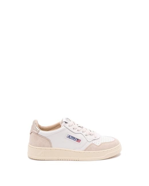 Autry White 'Medalist' Low Sneakers