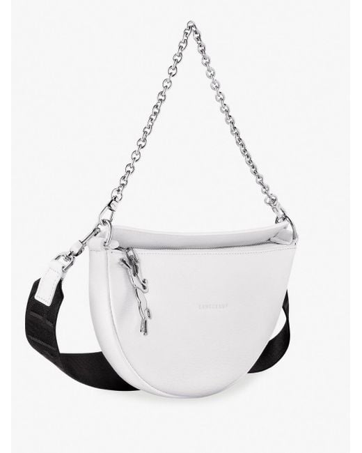 Longchamp White `Smile` Small Crossbody Bag