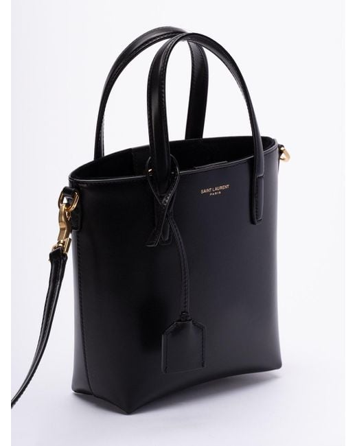 Mini `Toy` Shopping Bag di Saint Laurent in Black
