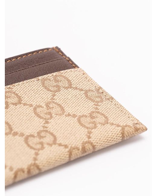 Gucci Natural 'Gg Core' Card Case for men
