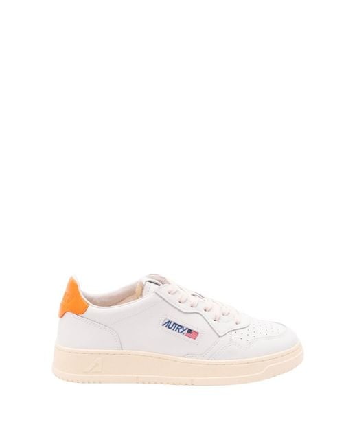 Autry White 'Medalist Low' Sneakers for men