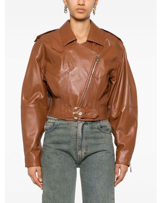 Blugirl Blumarine Brown Leather Jacket