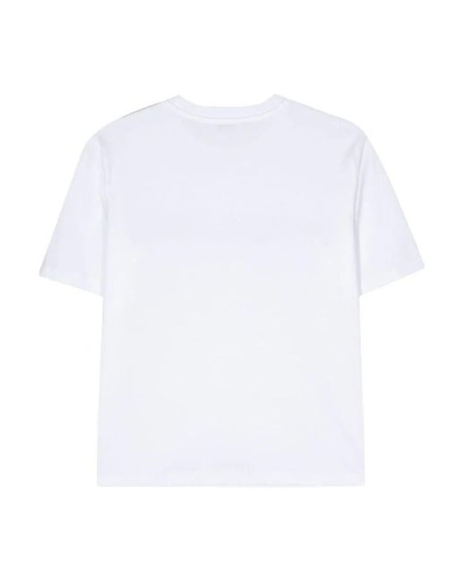 Strass Logo T-Shirt di Patrizia Pepe in White