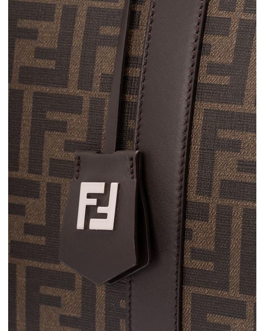 Fendi Brown Large 'Ff' Duffle Bag for men