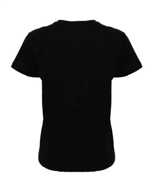 | T-shirt motivo ricamo | female | NERO | XS di Pinko in Black