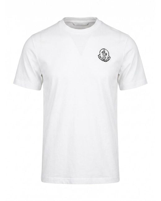 Moncler White T-Shirt for men