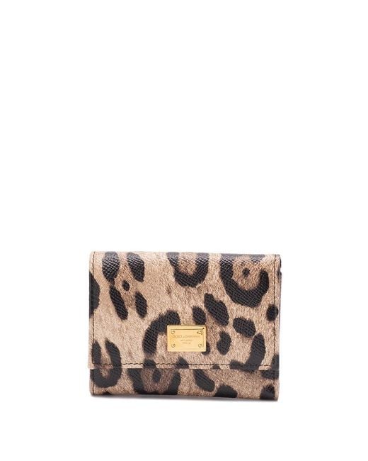 Dolce & Gabbana White Leopard Print Wallet